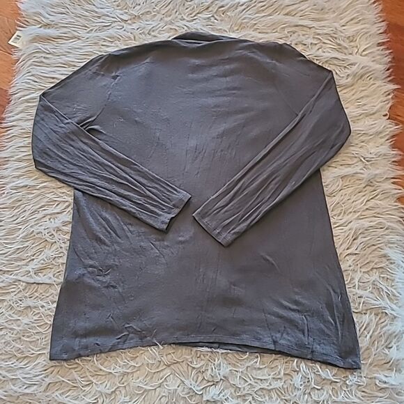 J jill wearever collection dark gray long sleeve soft rayon‎ open cardigan - Picture 4 of 4